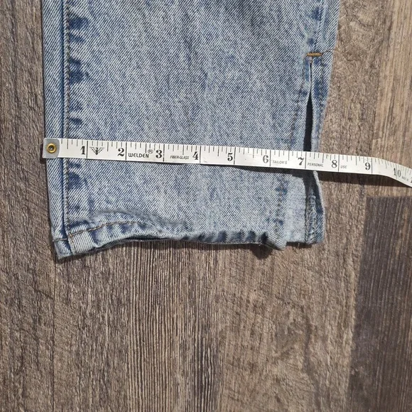 Nasty Gal Mom Jeans Women's Size 8 Distressed Slit Ankle Light Wash Relaxed - Picture 9 of 10